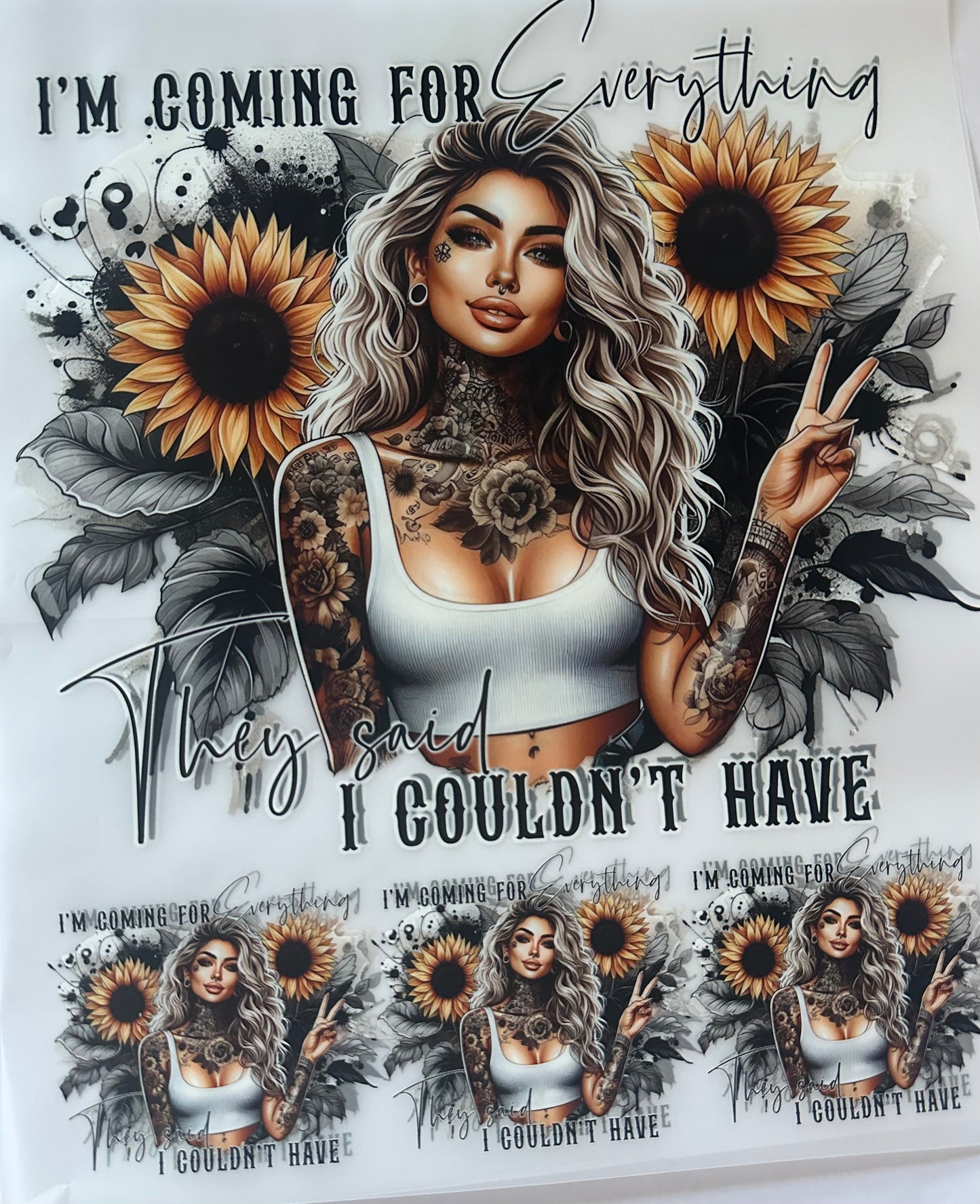 DTF PRINT - TO BE PURCHASED WITH CLOTHING ONLY