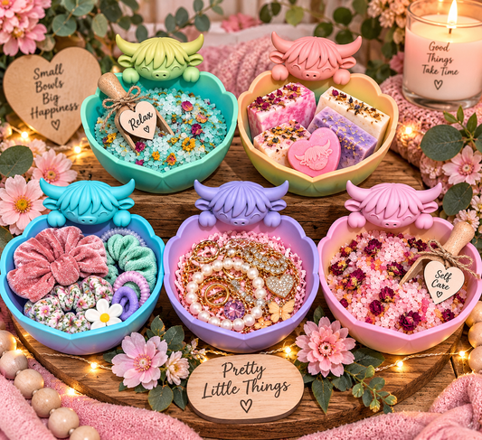 Highland Cow Trinket Bowls