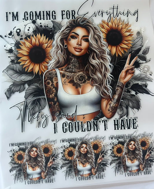 DTF PRINT - TO BE PURCHASED WITH CLOTHING ONLY